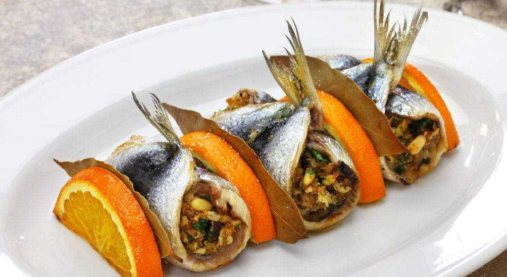 Sarde a beccafico, traditional Sicilian food