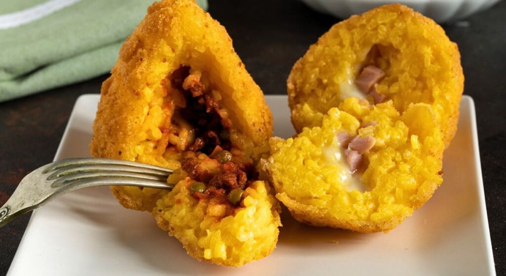 Arancini, traditional Sicilian street food