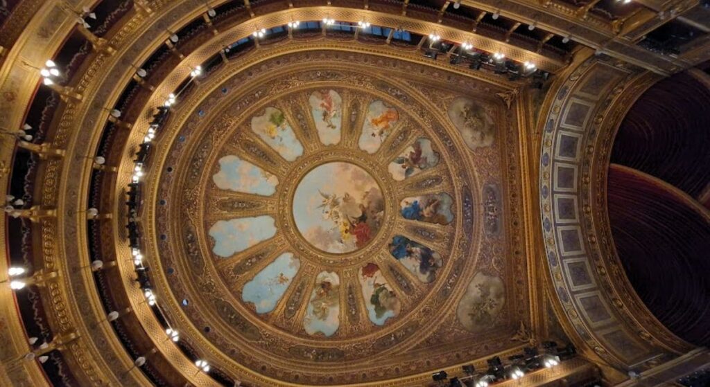Teatro Massimo Palermo, the decorated ceiling