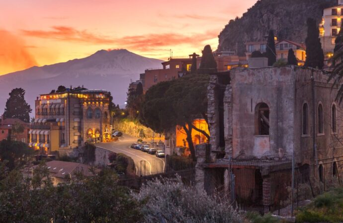 Mt Etna from Taormina